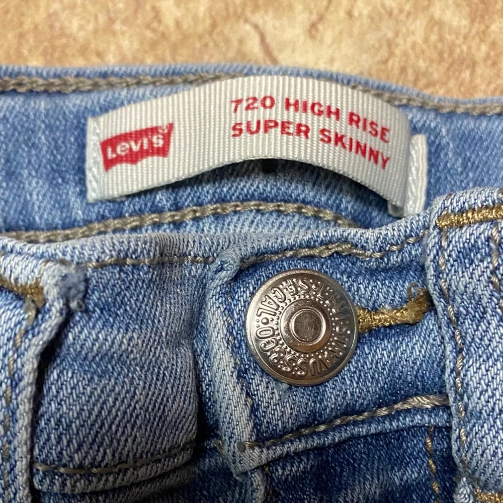 Kid’s Levi's Light Blue High Rise Size 6R Super Skinny Jeans Stretch Timeless